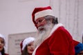 santa claus atending the audience Royalty Free Stock Photo