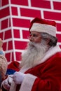 santa claus atending the audience Royalty Free Stock Photo