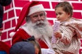 santa claus atending the audience Royalty Free Stock Photo