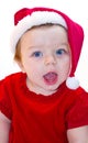 Santa Claus baby girl Royalty Free Stock Photo