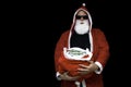 Santa Claus with bag full of money Royalty Free Stock Photo