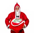 Santa Claus with bag full of money Royalty Free Stock Photo