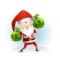 Santa Claus Bags of Money