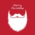 Santa Claus beard and moustache white christmas