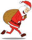 Santa Claus & big Sack Royalty Free Stock Photo