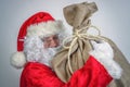 Santa Claus with big sack Royalty Free Stock Photo