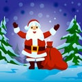 Santa Claus with big signboard