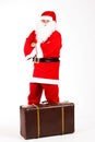 Santa Claus with a big suitcase