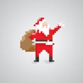 Santa claus 8-bit pixel style