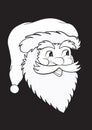 Santa Claus in black Royalty Free Stock Photo