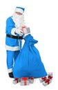 Santa claus in blue costume Royalty Free Stock Photo