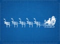 Santa claus blueprint Royalty Free Stock Photo