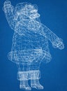 Santa claus blueprint Royalty Free Stock Photo