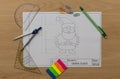 Santa Claus Blueprint Royalty Free Stock Photo