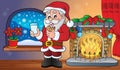 Santa Claus breakfast theme 2 Royalty Free Stock Photo
