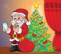 Santa Claus breakfast theme 5 Royalty Free Stock Photo
