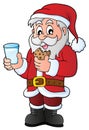 Santa Claus breakfast theme 1 Royalty Free Stock Photo