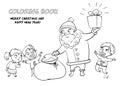 Santa Claus brings gifts to children Royalty Free Stock Photo