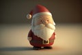 santa claus on a brown background. 3d illustration. Royalty Free Stock Photo