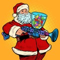 Santa Claus candy machine, Christmas and New year Royalty Free Stock Photo
