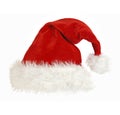 Santa claus cap on white Royalty Free Stock Photo