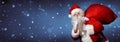 Santa Claus Carrying Bag Royalty Free Stock Photo