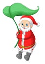 Santa claus carrying big leaf Royalty Free Stock Photo