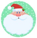 Santa Claus Cartoon Character Face Portrait Royalty Free Stock Photo