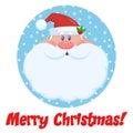 Santa Claus Cartoon Character Face Portrait Royalty Free Stock Photo