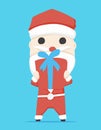 Santa claus character Gift Box and icon cartoon ,vector illustration Royalty Free Stock Photo