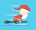Santa claus character Magic wand and icon cartoon ,vector illustration Royalty Free Stock Photo