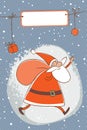 Santa claus christmas card