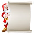 Santa Claus Christmas Cartoon Peeking Background