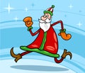 Santa claus christmas cartoon illustration Royalty Free Stock Photo