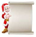 Santa Claus Christmas Cartoon Peeking Background Royalty Free Stock Photo
