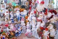 Santa Claus and Christmas characters from different countries and cultures, toys for a New Year gift Royalty Free Stock Photo