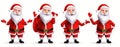 Santa claus christmas characters vector set. Santa claus in 3d realistic characters in friendly facial expression isolated.