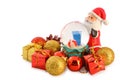 Santa claus with christmas collection isolated