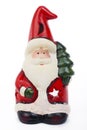 Santa Claus Christmas decoration.. Christmas figurine on isolated white background. Studio photo.