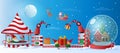 Santa Claus christmas factory Royalty Free Stock Photo