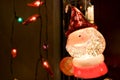Santa claus christmas lights Royalty Free Stock Photo