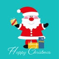 Santa Claus with christmas presents vector Royalty Free Stock Photo