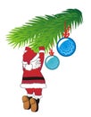 Santa Claus and Christmas tree