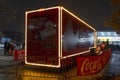 Santa Claus\' Coca-Cola Christmas truck, rear view Austria, Vienna, December 5, 2023.