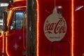 Santa Claus\' Coca-Cola Christmas truck, side view Austria, Vienna, December 5, 2023.