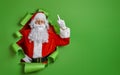 Santa Claus on color background