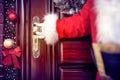 Santa Claus coming in,Christmas concept Royalty Free Stock Photo