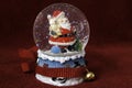 Santa Claus in a crystal water ball Royalty Free Stock Photo