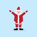 Santa Claus cute cartoon character vector. For Christmas cards, banners, tags and labels Royalty Free Stock Photo