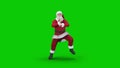 Santa Claus dances k-pop happy energetic dance and jumps funny and high